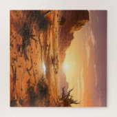 Sonnenuntergang über der Wüste Puzzle (Horizontal)