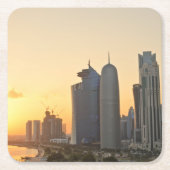 Sonnenuntergang über Doha, Qatar Untersetzer (Vorderseite)