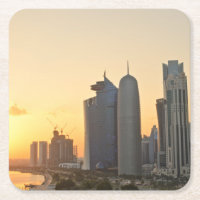 Sonnenuntergang über Doha, Qatar Untersetzer