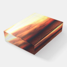 Sonnenuntergang über einem Bronzesee