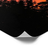 Sonnenuntergang über einem Feld Poster (Ecke)