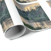 Sonnenuntergang über einem Fluss Geschenkpapier (Rolleneckpunkt)