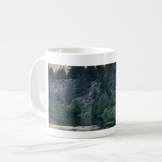 Sonnenuntergang über einem Fluss Kaffeetasse (Vorderseite Links)