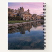 Sonnenuntergang über einem kleinen Kanal in Cospic Notizblock (Rückseite)