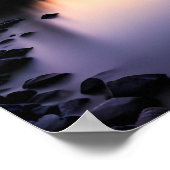 Sonnenuntergang über einem See Poster (Ecke)