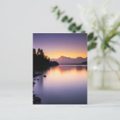 Sonnenuntergang über einem See Postkarte (Stehend Vorderseite)