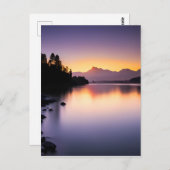 Sonnenuntergang über einem See Postkarte (Vorne/Hinten)