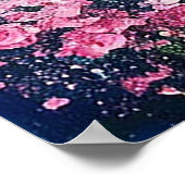 Sonnenuntergang über einem Serenbach und Bäumen Poster (Ecke)