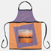 Sonnenuntergang über einer Küstenstadt - Kunst-Sch Schürze (Vorderseite)