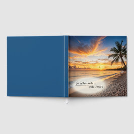 Sonnenuntergang über einer tropischen Insel Gästebuch