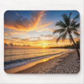 Sonnenuntergang über einer tropischen Insel Mousepad (Vorne)