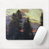 Sonnenuntergang über einer Winter-Landschaft, Mousepad (Mit Mouse)