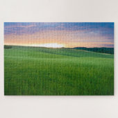 Sonnenuntergang über Felder in der Toskana Puzzle (Horizontal)