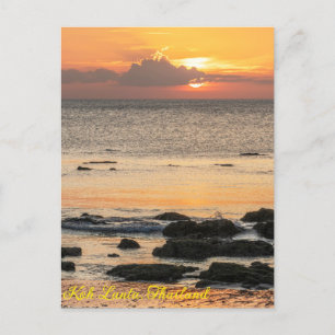 Sonnenuntergang über Felsen und Meer, Koh Lanta, T Feiertagspostkarte