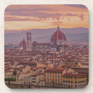 Sonnenuntergang über Florenz, Italien Getränkeuntersetzer
