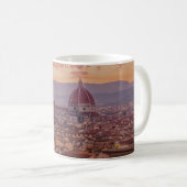 Sonnenuntergang über Florenz, Italien Kaffeetasse (VorderseiteRechts)