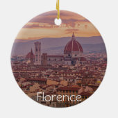 Sonnenuntergang über Florenz, Italien Keramik Ornament (Hinten)