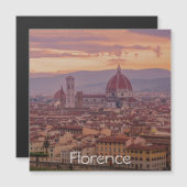 Sonnenuntergang über Florenz, Italien Magnet (Vorne/Hinten)