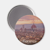 Sonnenuntergang über Florenz, Italien Magnet (Vorderseite/Rückseite)