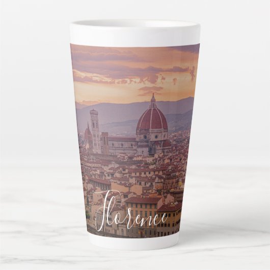 Sonnenuntergang über Florenz, Italien Milchtasse (Vorderseite)