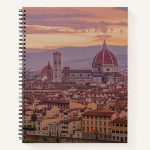Sonnenuntergang über Florenz, Italien Notizblock