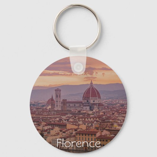 Sonnenuntergang über Florenz, Italien Schlüsselanhänger (Vorderseite)