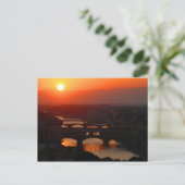 Sonnenuntergang über Florenz Postkarte (Stehend Vorderseite)