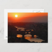 Sonnenuntergang über Florenz Postkarte (Vorne/Hinten)