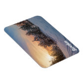 Sonnenuntergang über gefrorenem Schneewald in der  Magnet (Rechte Seite)