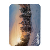 Sonnenuntergang über gefrorenem Schneewald in der  Magnet (Vertikal)