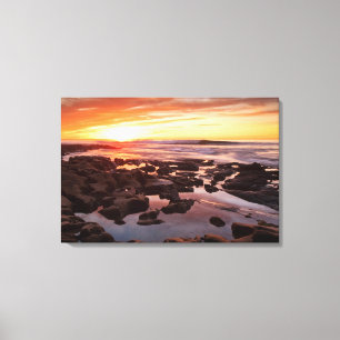 Sonnenuntergang über Gezeiten Leinwanddruck