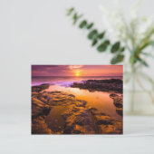 Sonnenuntergang über Gezeitenpools, Hawaii Postkarte (Stehend Vorderseite)