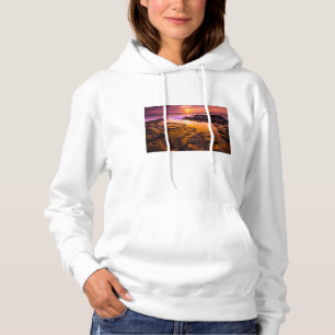 Sonnenuntergang über Gezeitentümpeln, Hawaii Hoodie