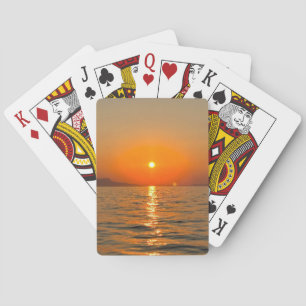 Sonnenuntergang über Griechenland Spielkarten