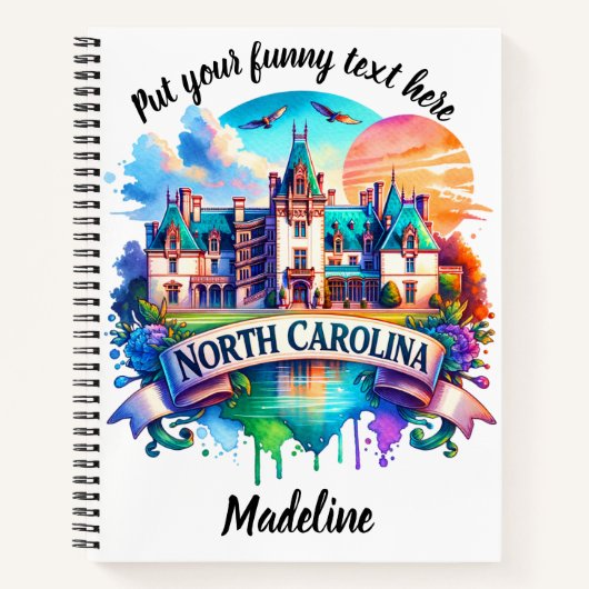 Sonnenuntergang über historischem NC-Herrenhaus Notizblock (Vorderseite)