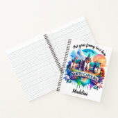 Sonnenuntergang über historischem NC-Herrenhaus Notizblock (Innenseite)