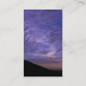 Sonnenuntergang über Hügel Visitenkarte (Rückseite)