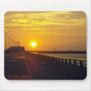 Sonnenuntergang über HWY 90 Bay St. Louis Bridge Mousepad