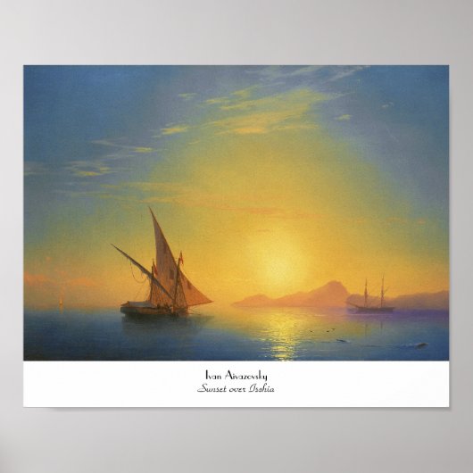 Sonnenuntergang über Ischia Ivan Aivazovsky Gewäss Poster (Vorne)