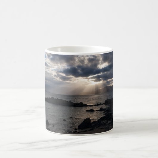 Sonnenuntergang über Lanzarote Kaffeetasse (Mittel)