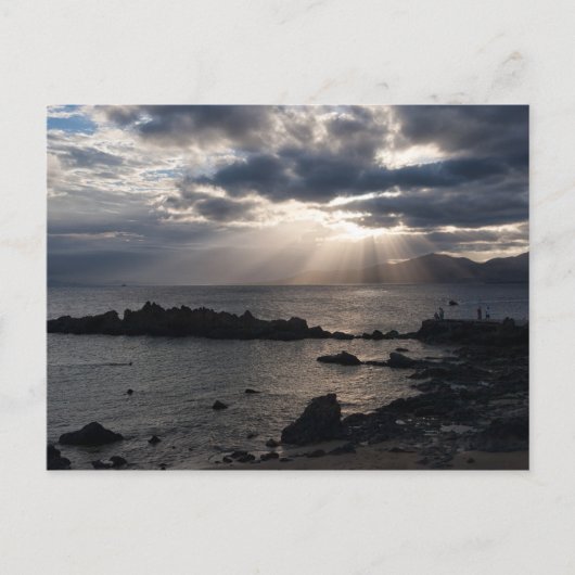 Sonnenuntergang über Lanzarote Postkarte (Vorderseite)