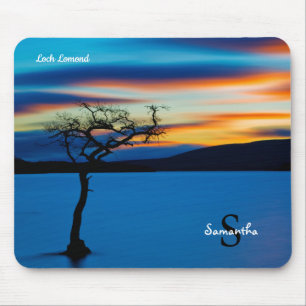 Sonnenuntergang über Loch Lomond, Schottland Mousepad