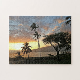 Sonnenuntergang über Maalaea Bucht, Maui Puzzle