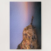 Sonnenuntergang über Manarola Dorf in Cinque Terre Puzzle (Vertikal)