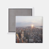 Sonnenuntergang über Manhattan Magnet (Vorderseite/Rückseite)
