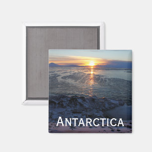 Sonnenuntergang über McMurdo Sound, Antarktis Magnet