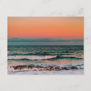 Sonnenuntergang über Meer Feiertagspostkarte