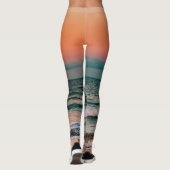 Sonnenuntergang über Meer Leggings (Rückseite)
