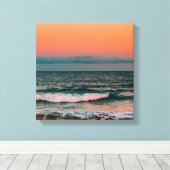 Sonnenuntergang über Meer Leinwanddruck (Insitu (Holzboden))