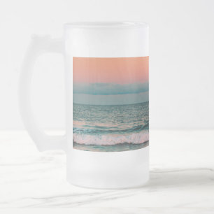 Sonnenuntergang über Meer Mattglas Bierglas